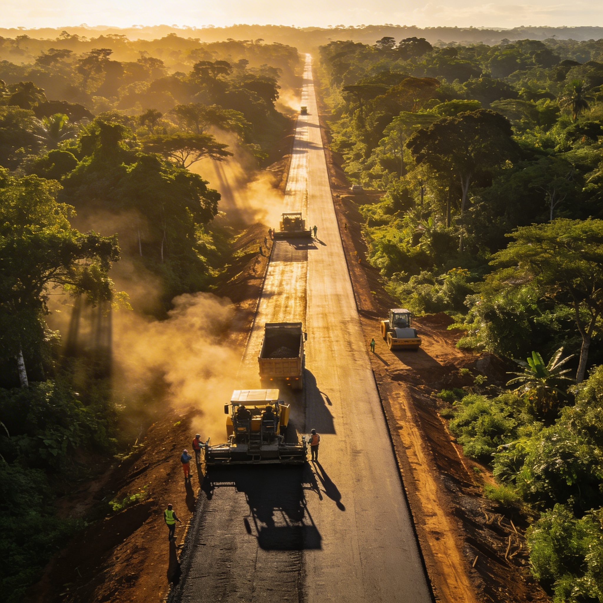 Congo-Brazzaville : Lancement des travaux de bitumage du « Corridor 13 » devant relier Brazzaville à Bangui et N&rsquo;Djaména