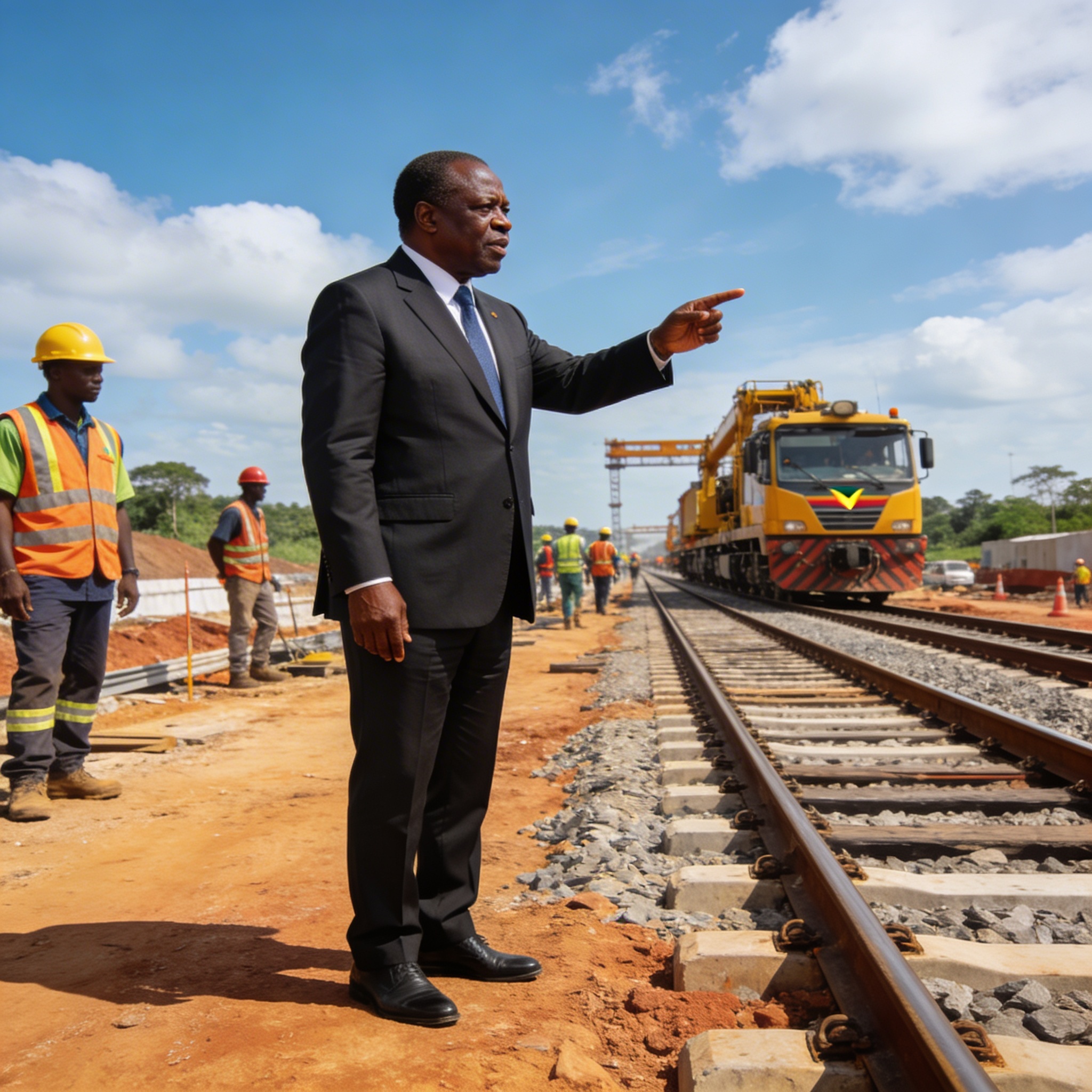 Congo : Sassou-N&rsquo;Guesso lance les travaux de modernisation du Chemin de Fer Congo-Océan (CFCO)