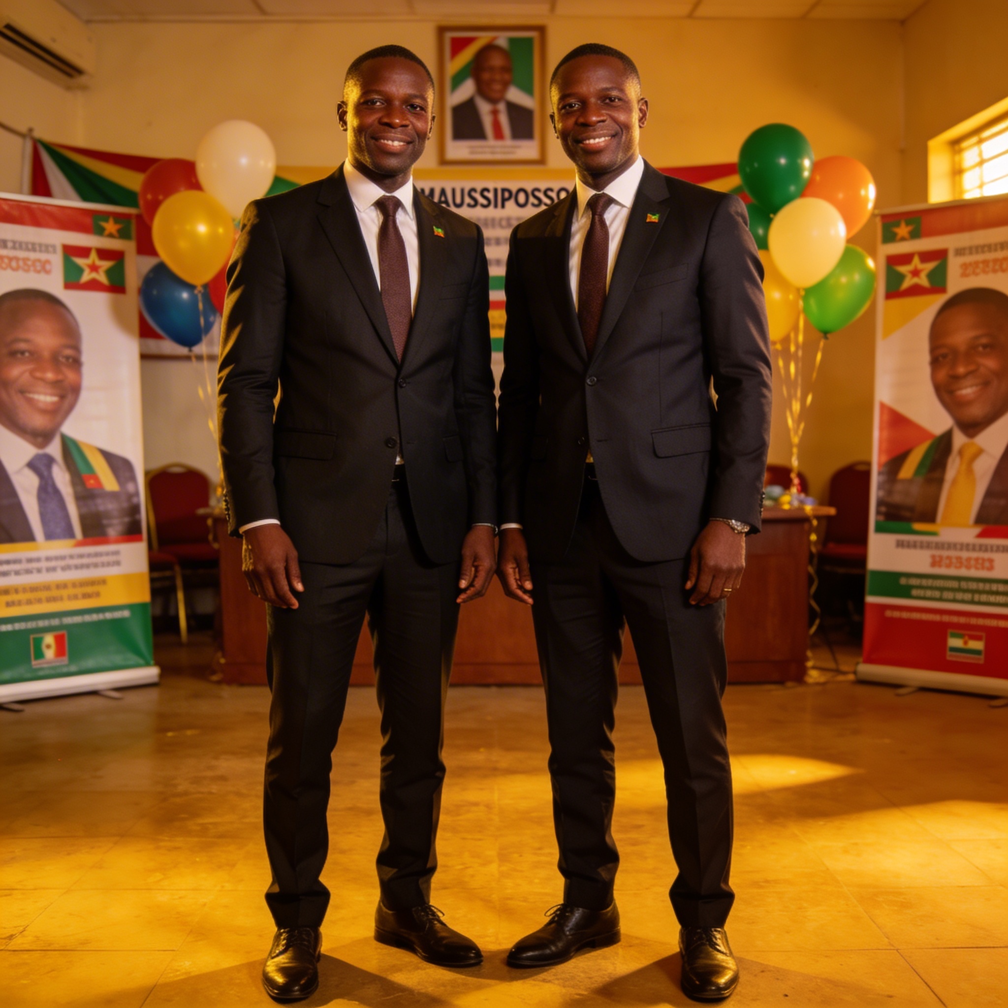 Les jumeaux Mouassiposso Mackonguy saluent la réélection de Denis Sassou N&rsquo;Guesso