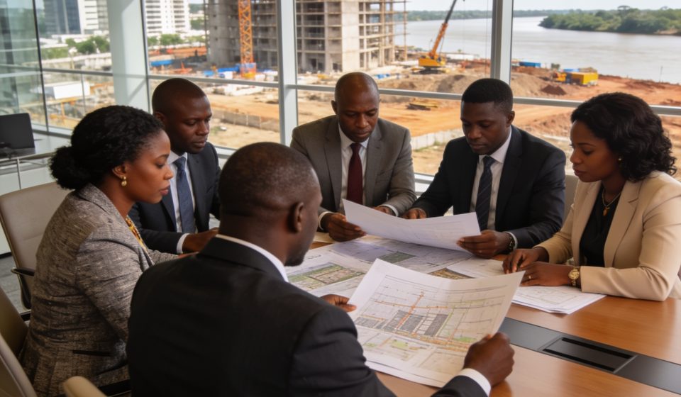 Create an editorial news illustration for an article about 'BDEAC : une ligne de crédit de 30 millions d’euros pour stimuler les projets de développement en Afrique centrale'. The specific country is Republique du Congo (Brazzaville) (CG); make visua